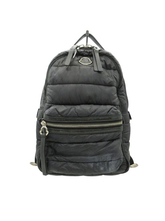 Moncler Backpack New Georgette Leather Nylon Black main image 7